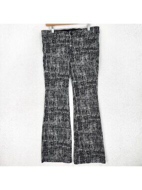 Torrid Pants Womens 12 Black Ponte Flare Leg Stretch Mid Rise Work Office